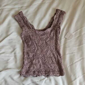NWT Free People Purple Cropped Tank Top Size Small/XS